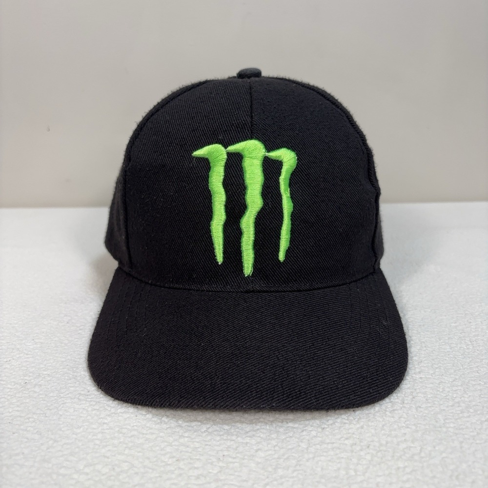Monster Energy Drink Baseball Cap Men's‎ One Size Black Adjustable Logo *READ*